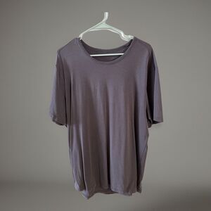 Lululemon Mens Purple Fundamental Tee Stretch Lightweight Round Neck Classic XL
